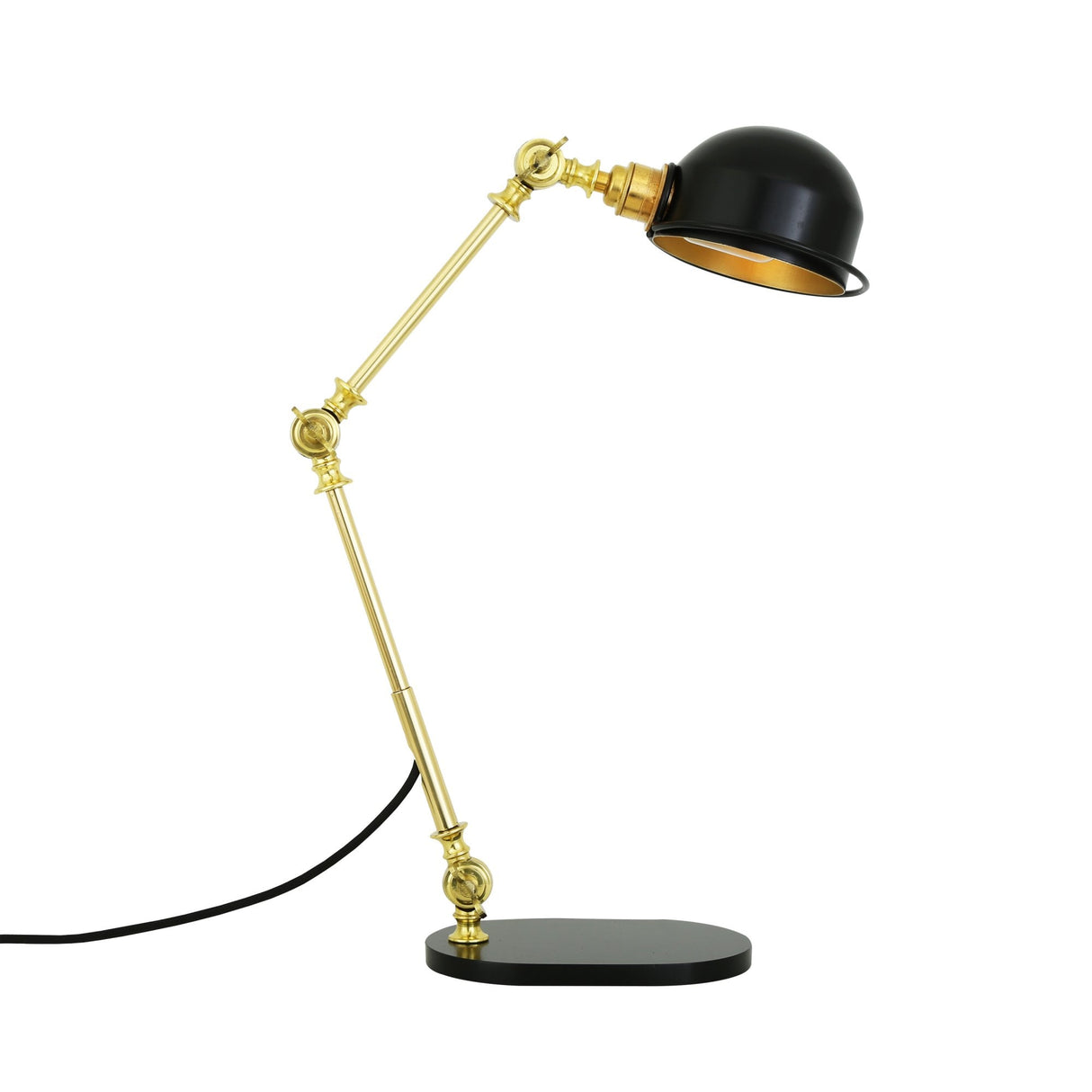 Puhos Adjustable Table Lamp in Brass and Matte Black Finish