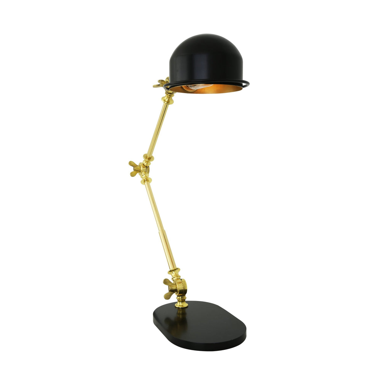 Puhos Adjustable Table Lamp in Brass and Matte Black Finish