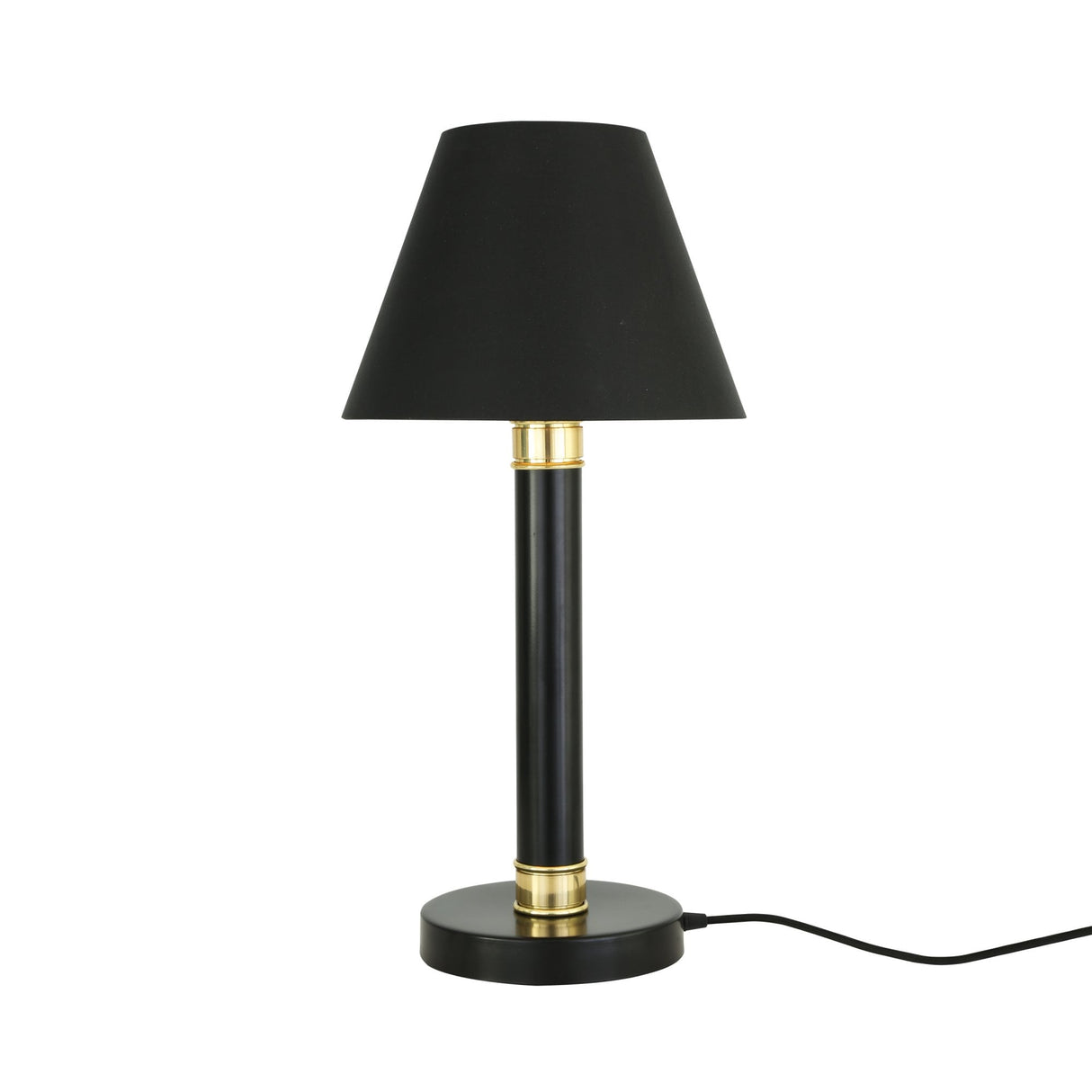 Kangos Dual-Tone Table Lamp in Matte Black and Polished Brass