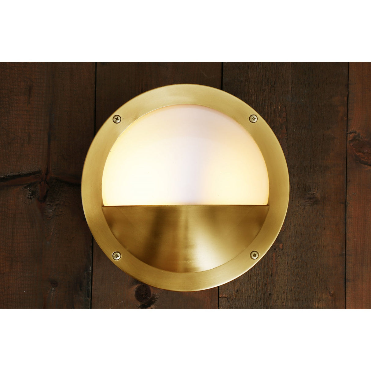 Begawan Antique Brass Circular Outdoor Wall Light
