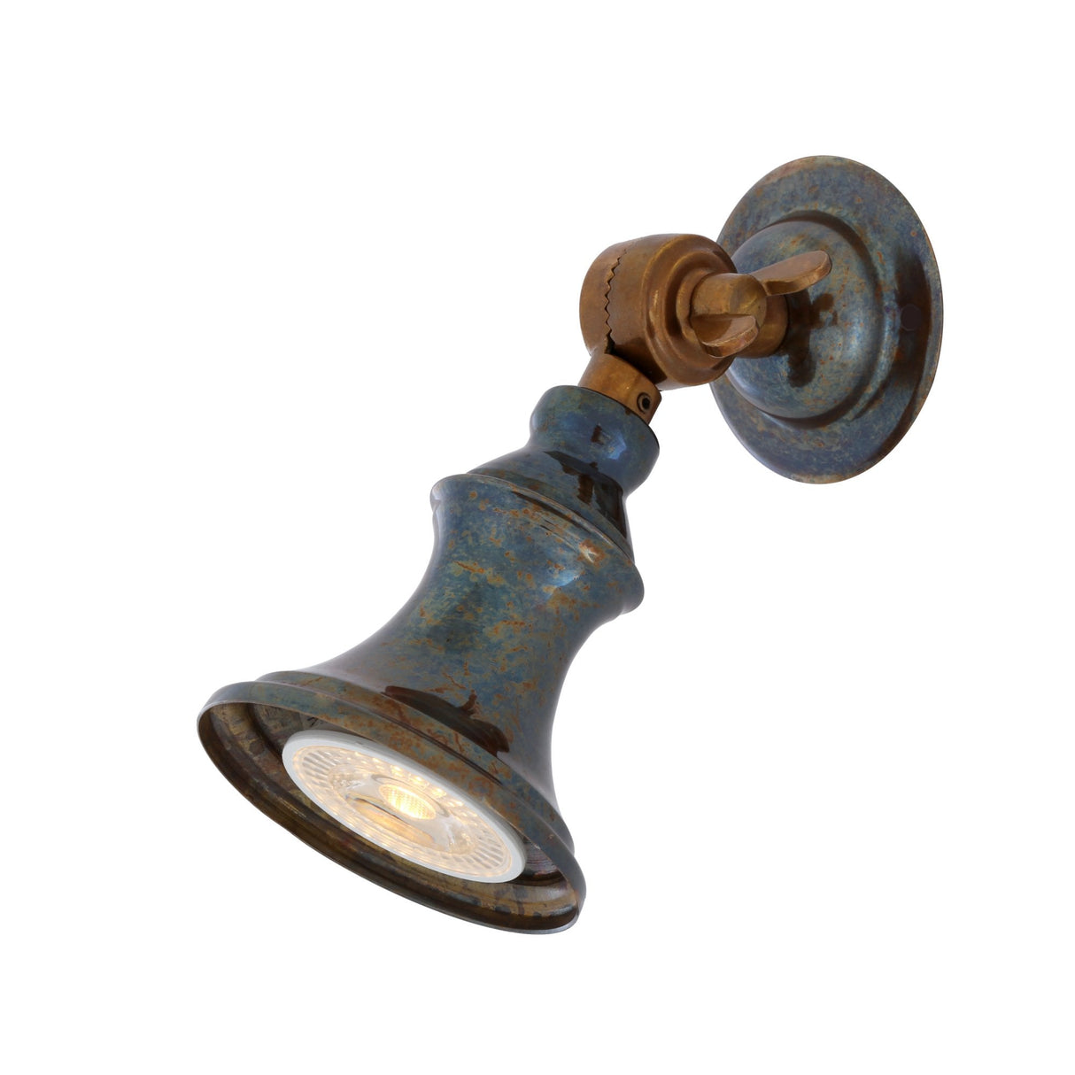 Antique Brass Classic Trumpet-Style Spotlight