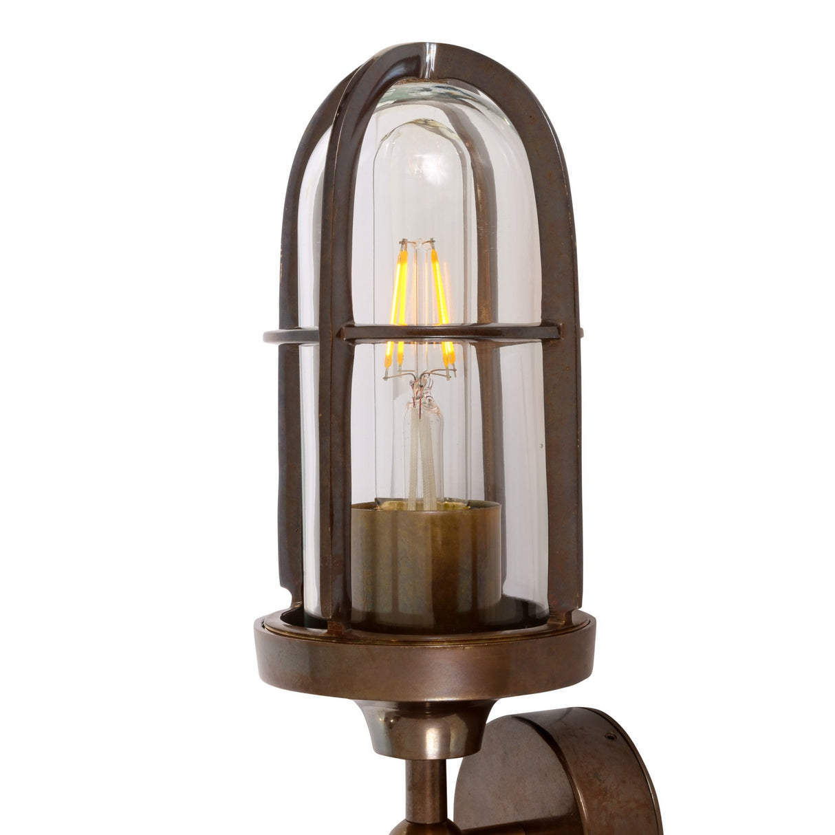 Clayton Double Wall Lamp in Antique Brass Finish
