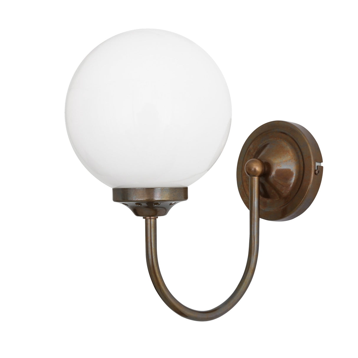 Elegant Brass Globe Wall Sconce