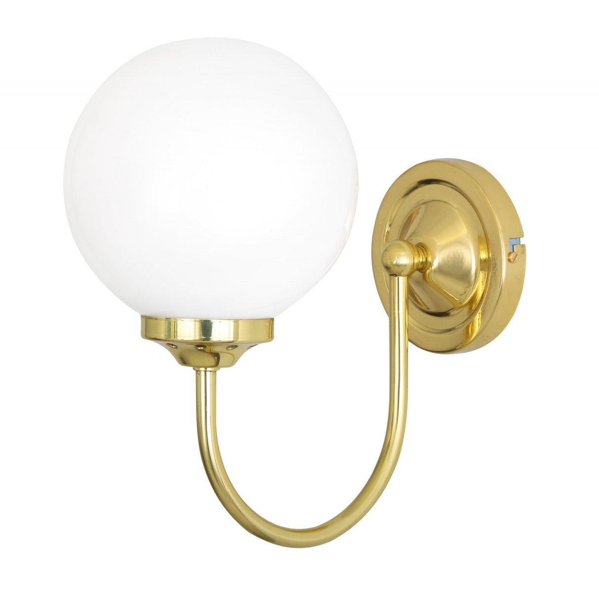 Elegant Brass Globe Wall Sconce