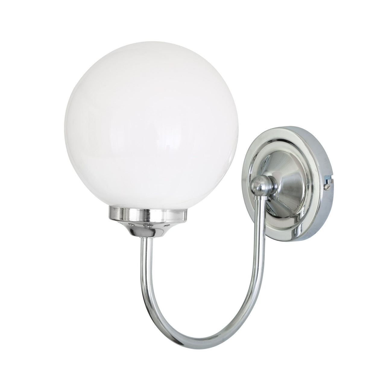 Elegant Brass Globe Wall Sconce