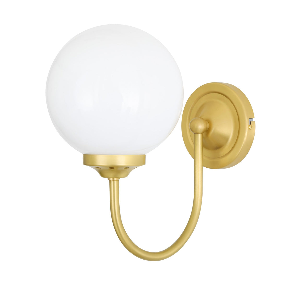 Elegant Brass Globe Wall Sconce