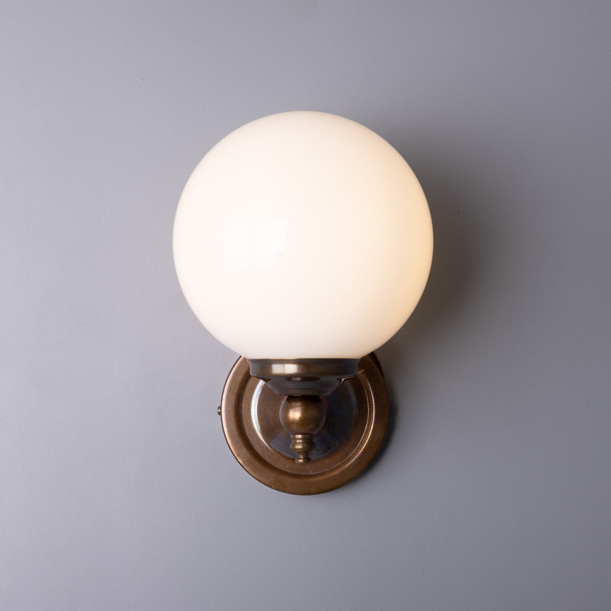 Vintage Brass Globe Wall Light, Cloghan Collection