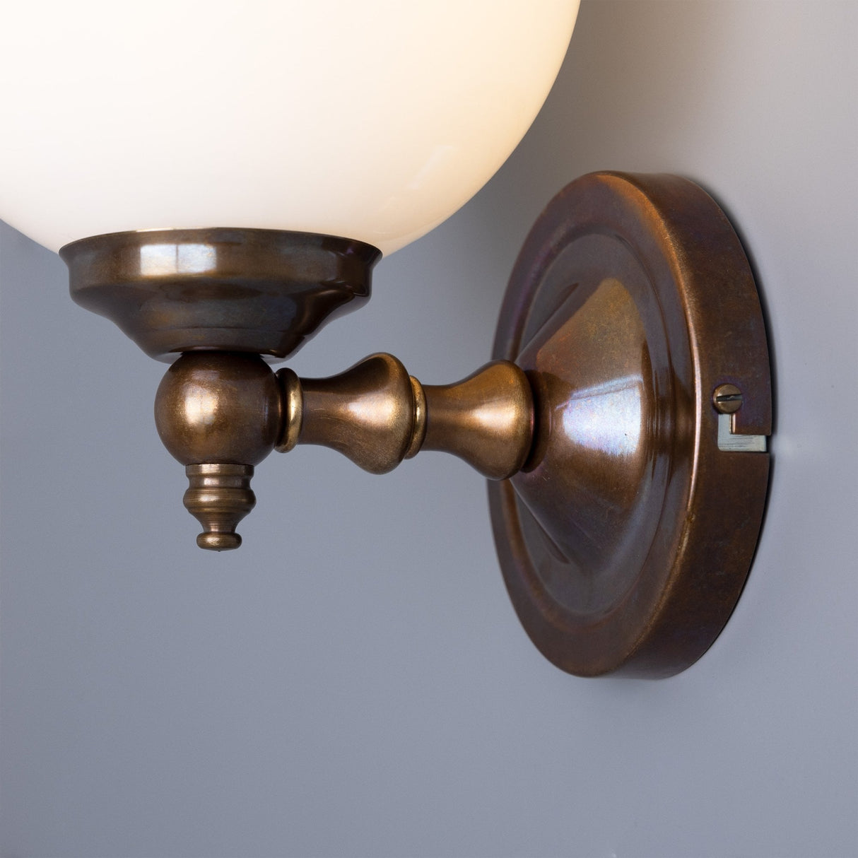 Vintage Brass Globe Wall Light, Cloghan Collection