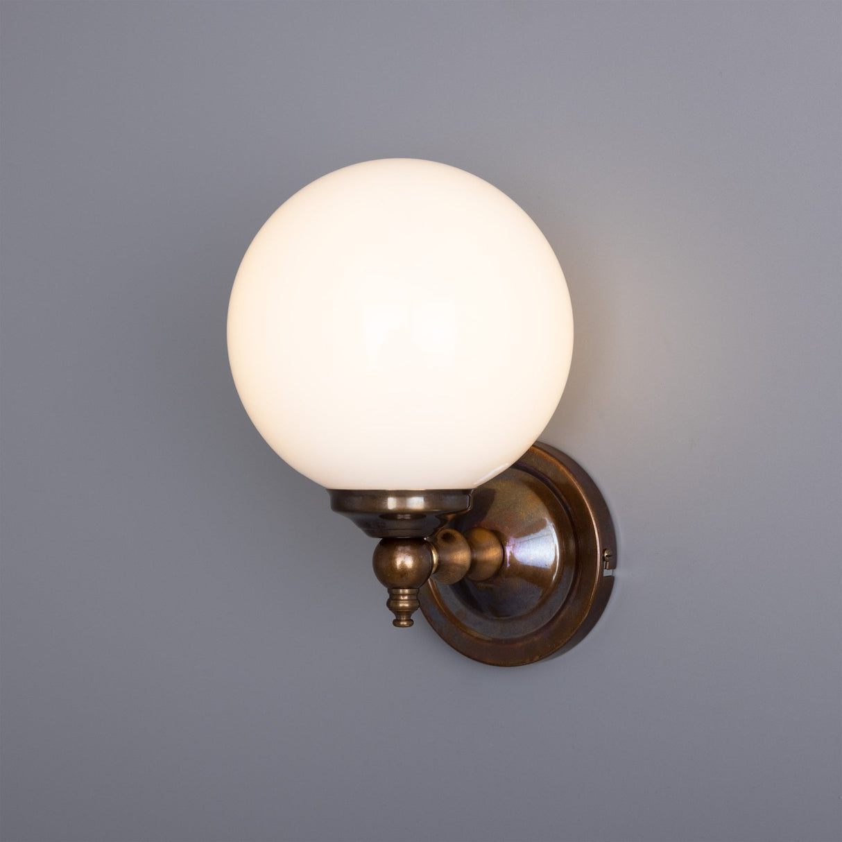 Vintage Brass Globe Wall Light, Cloghan Collection