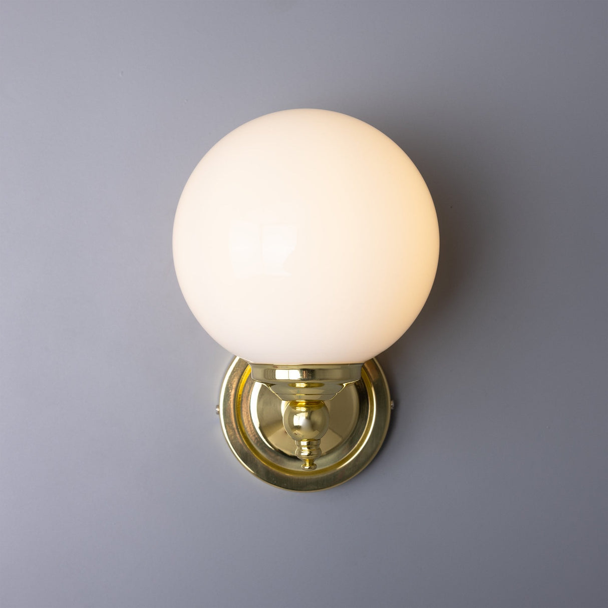 Vintage Brass Globe Wall Light, Cloghan Collection
