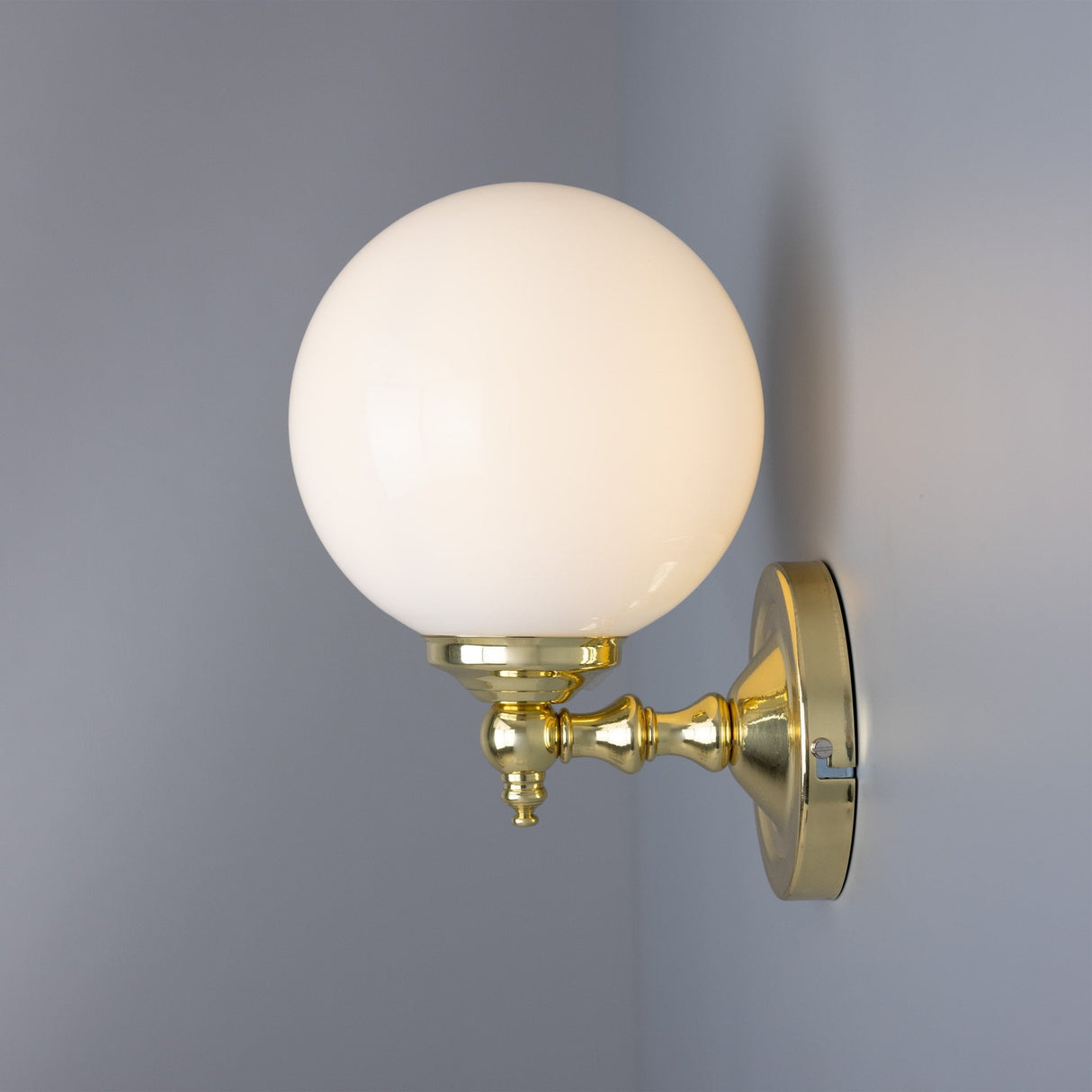 Vintage Brass Globe Wall Light, Cloghan Collection