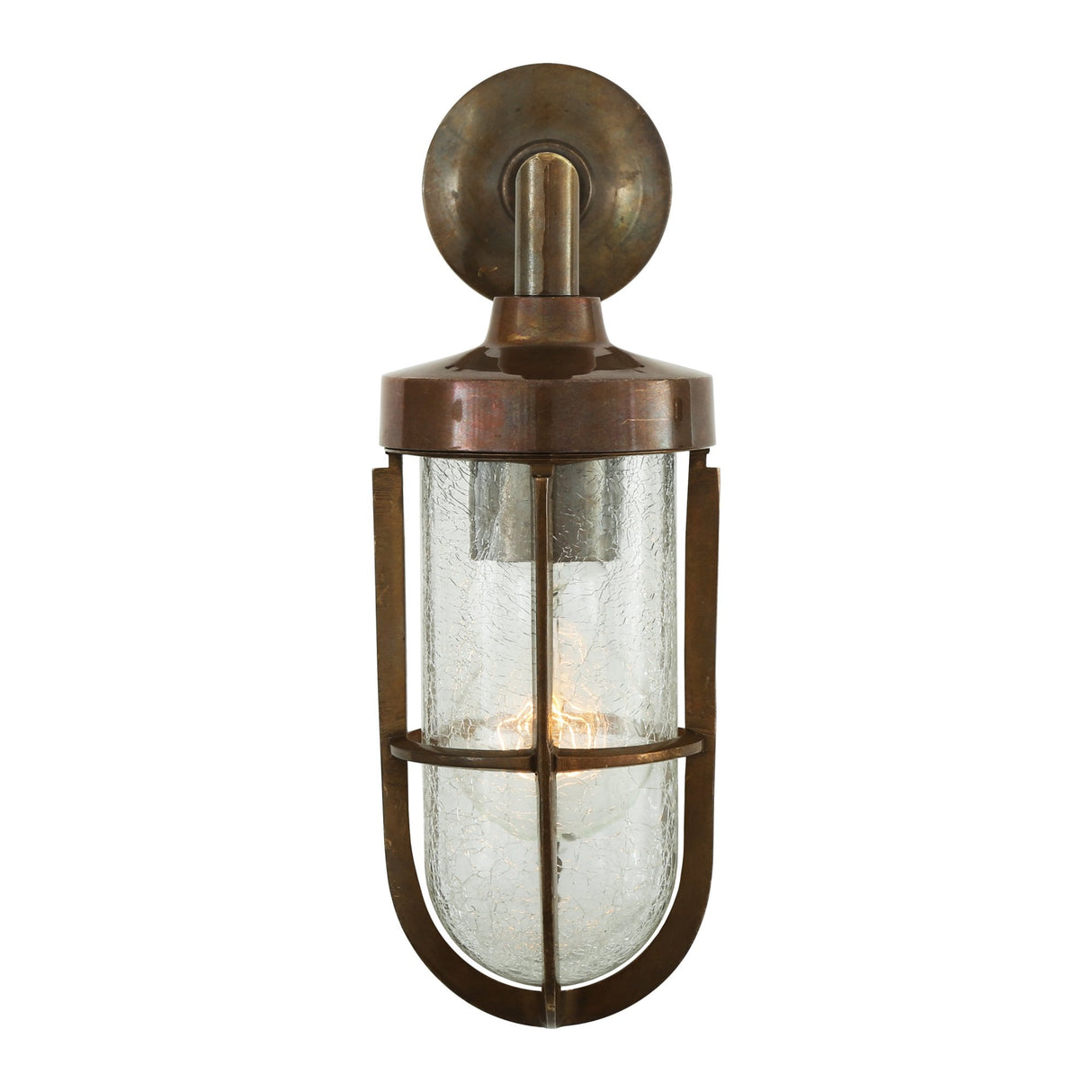 Antique Brass Cladach Sconce with Clear Glass Shade