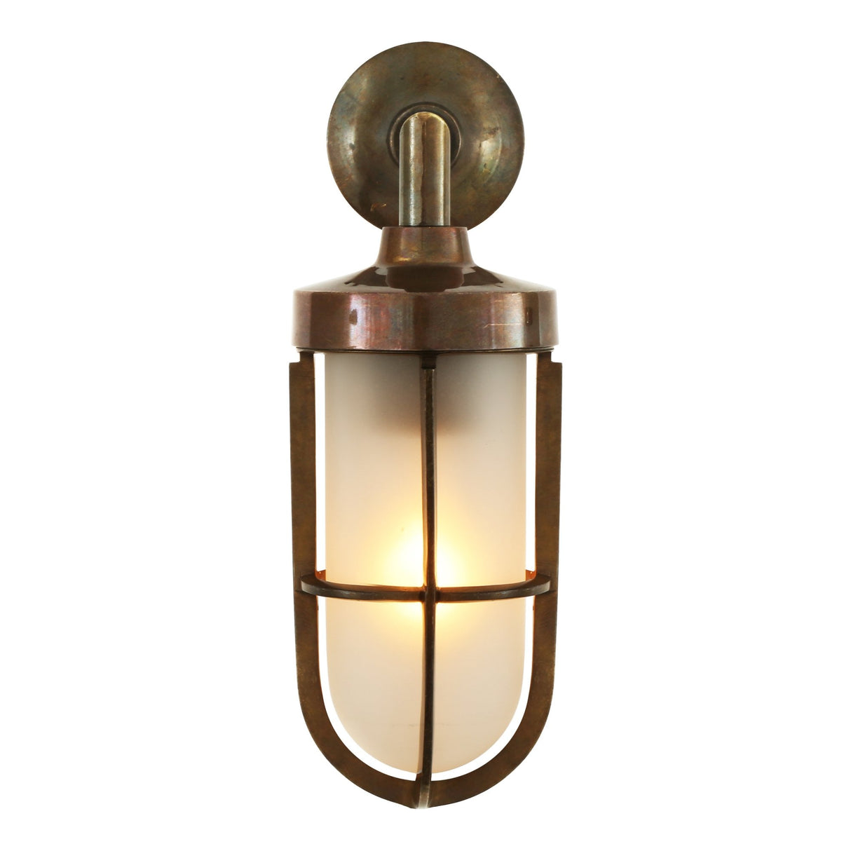 Antique Brass Cladach Sconce with Clear Glass Shade