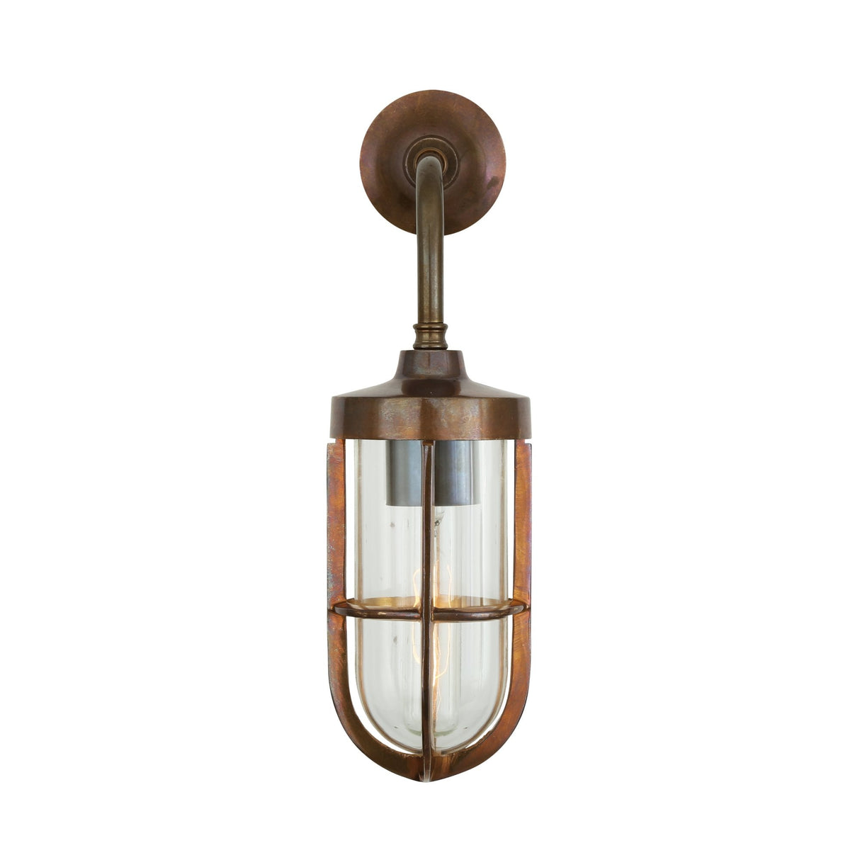 Sleek Industrial Indoor Wall Light with Elegant Glass Shade