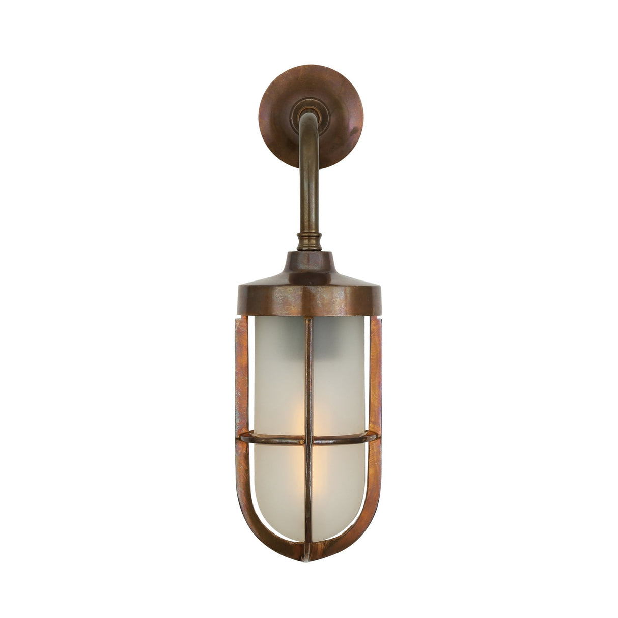 Sleek Industrial Indoor Wall Light with Elegant Glass Shade