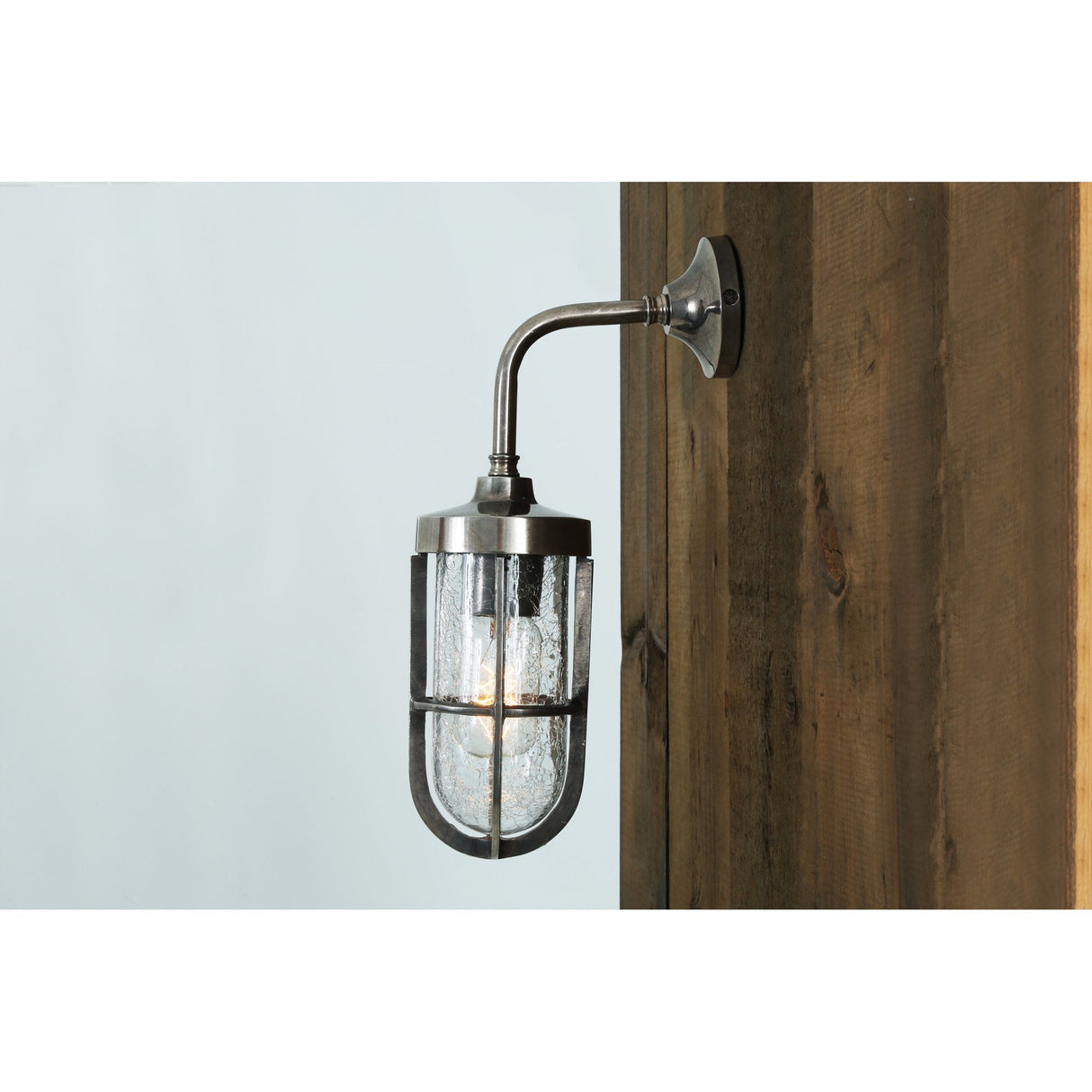 Sleek Industrial Indoor Wall Light with Elegant Glass Shade