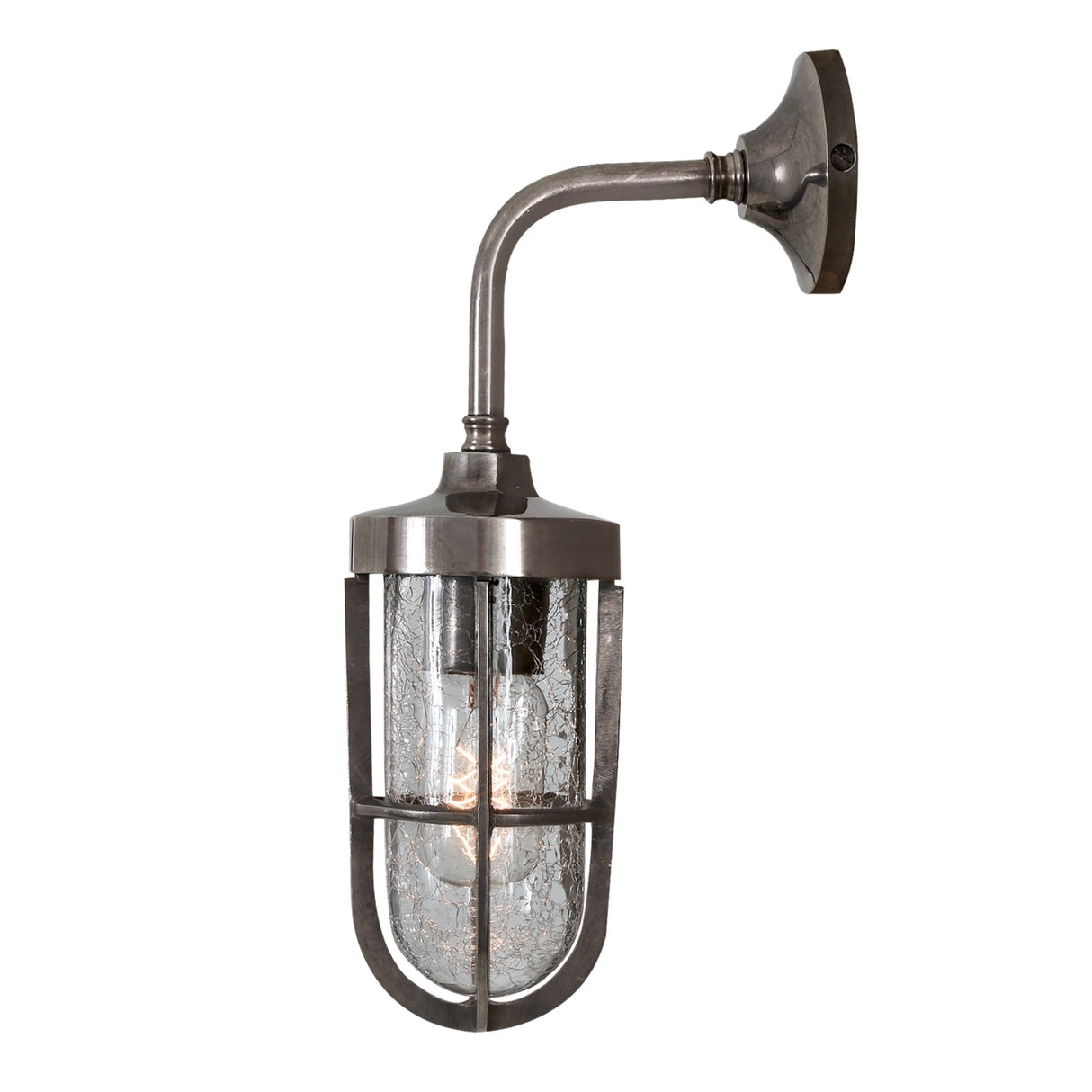 Sleek Industrial Indoor Wall Light with Elegant Glass Shade