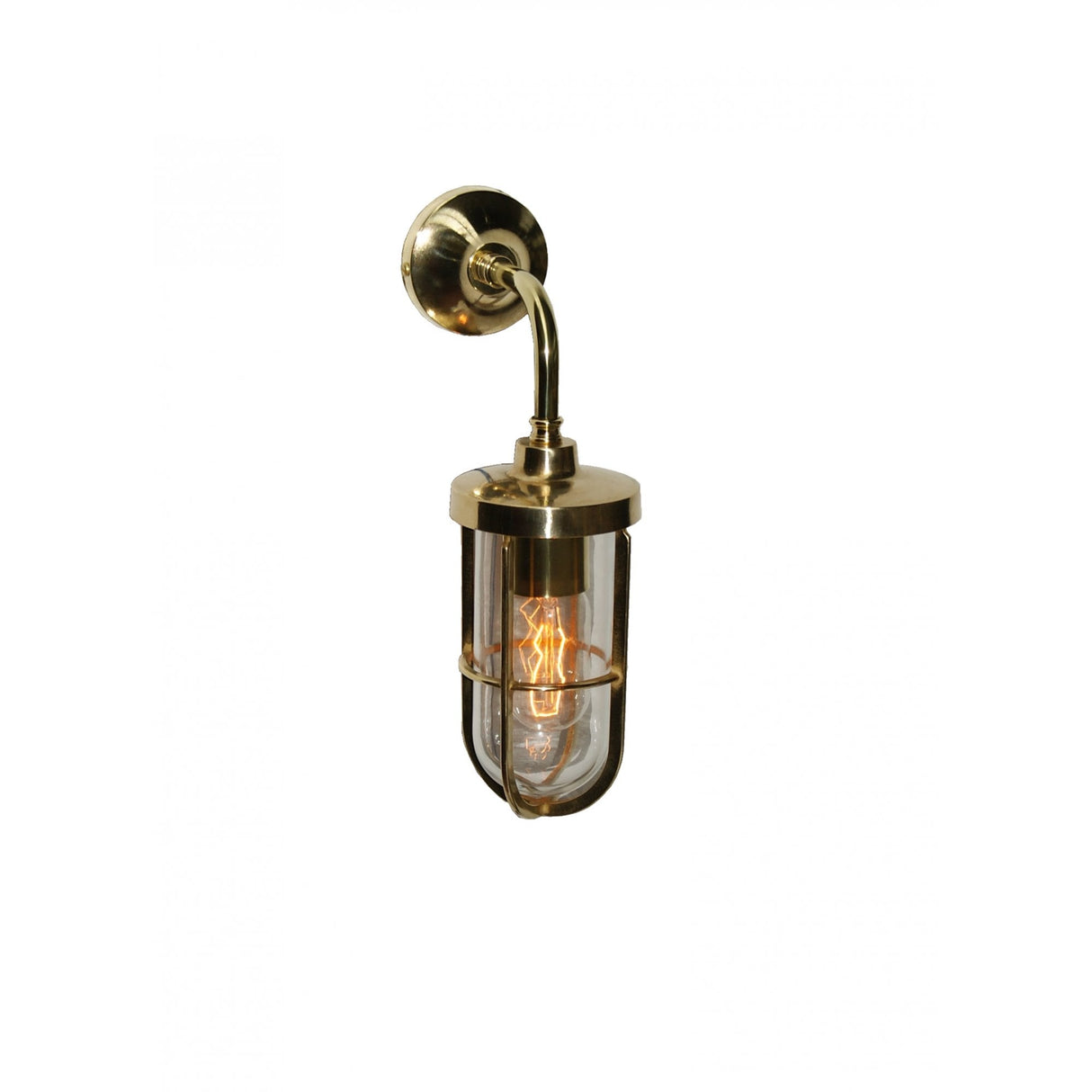 Sleek Industrial Indoor Wall Light with Elegant Glass Shade