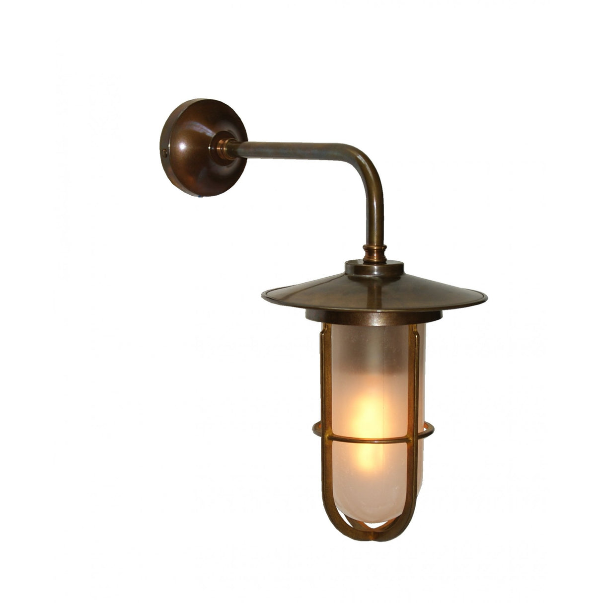 Lena Frosted Brass and Glass Sconce