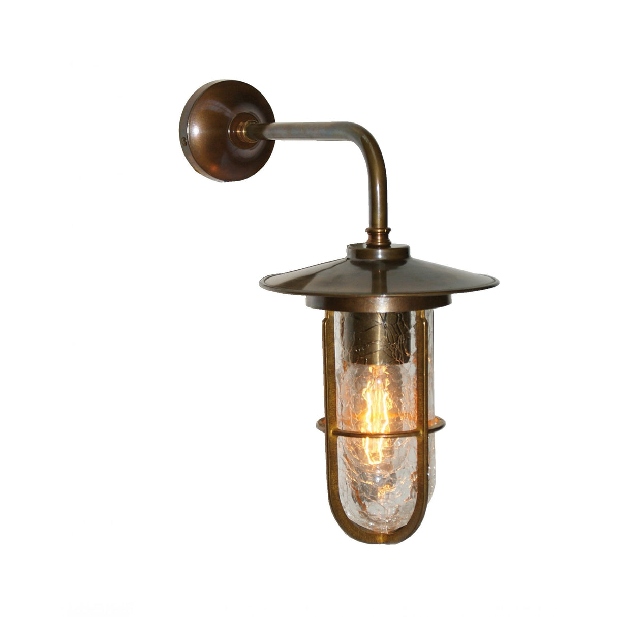 Lena Frosted Brass and Glass Sconce