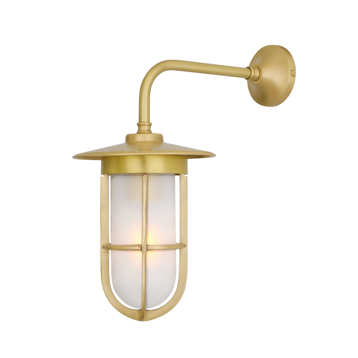 Lena Frosted Brass and Glass Sconce