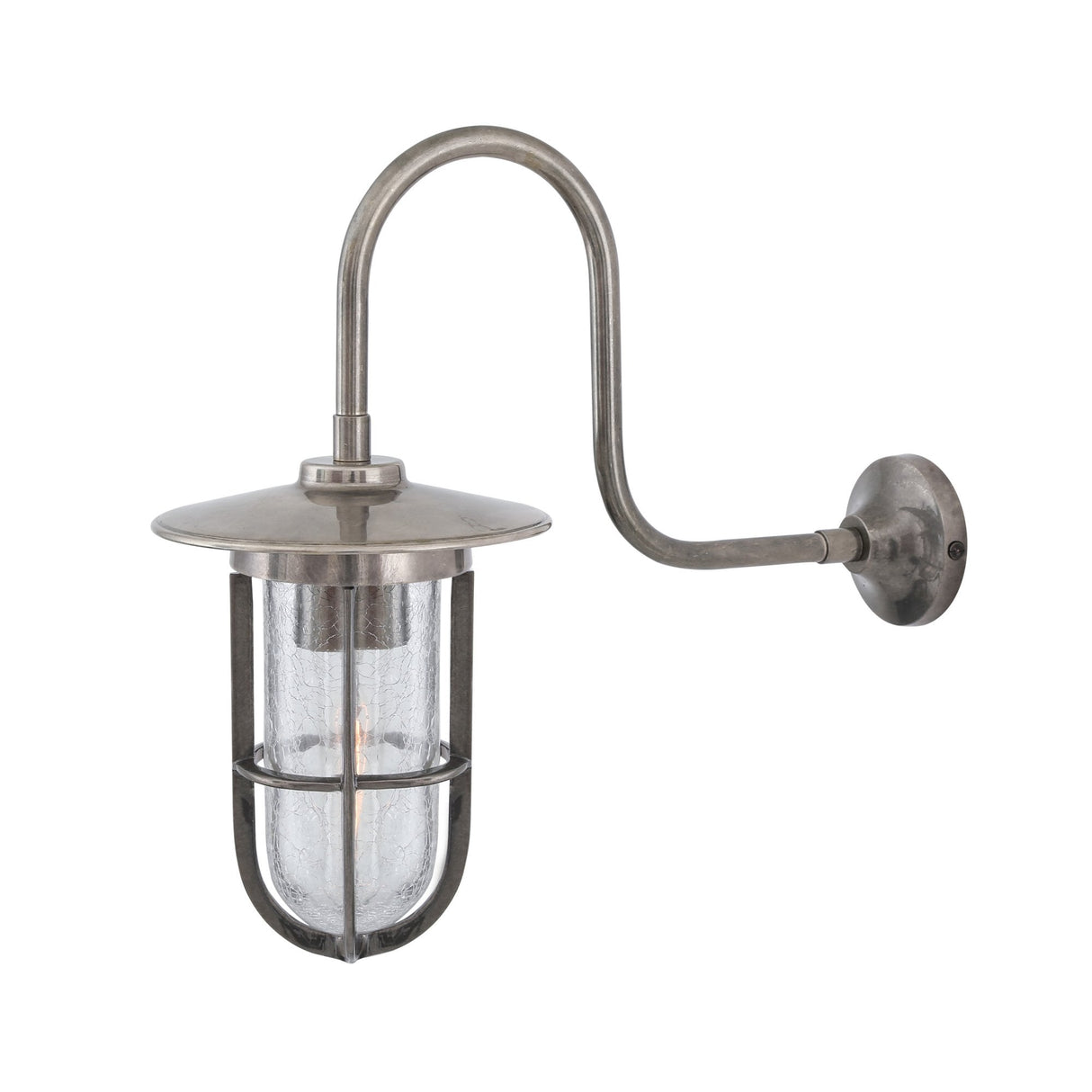 Elegant Brass & Glass Industrial Wall Fixture