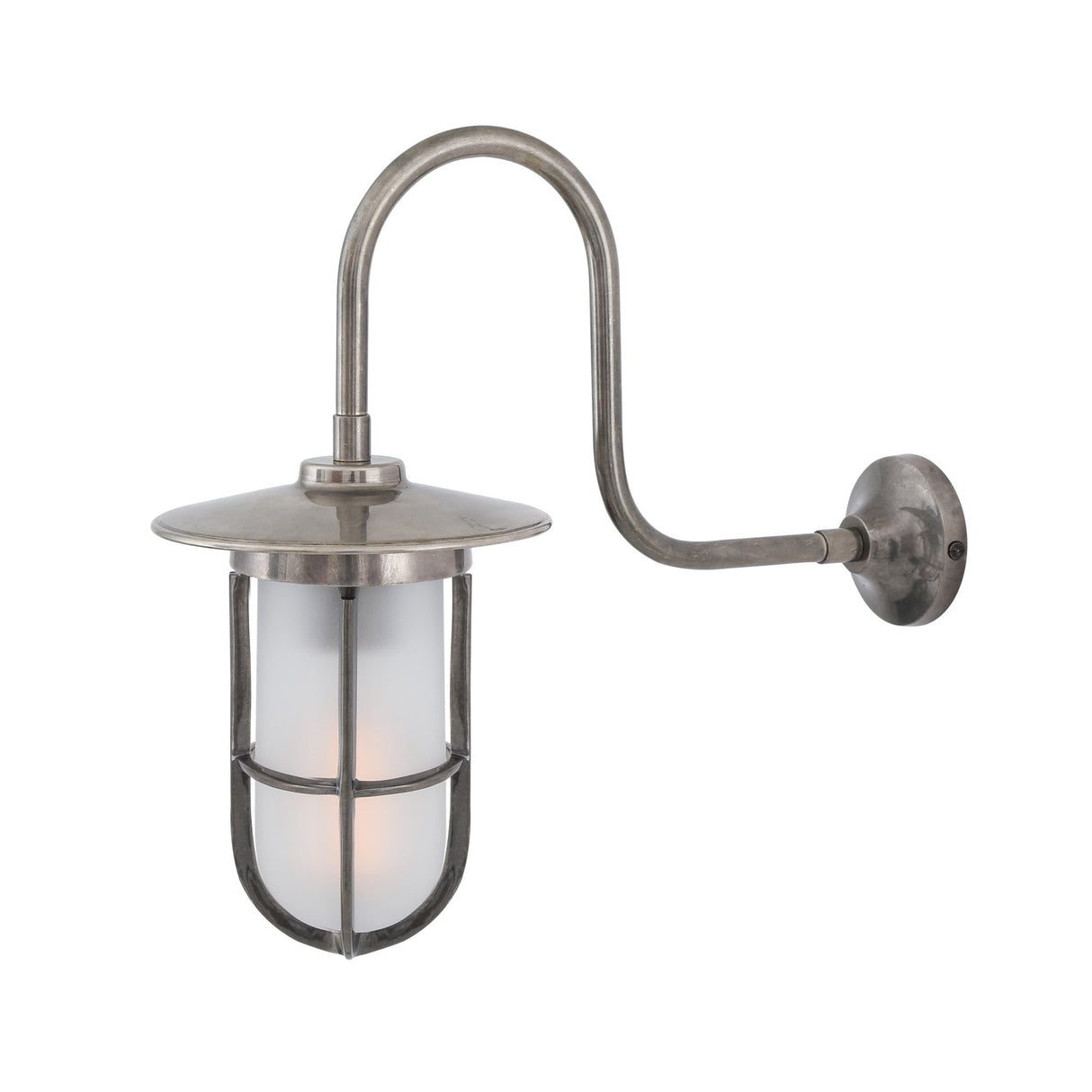 Elegant Brass & Glass Industrial Wall Fixture