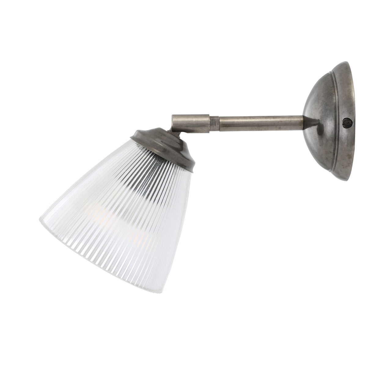 Vintage Brass Holophane Wall Light