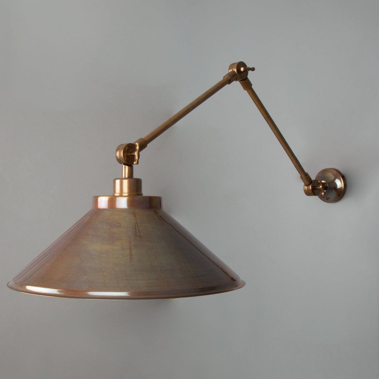Rio Articulated Brass Industrial Wall Light