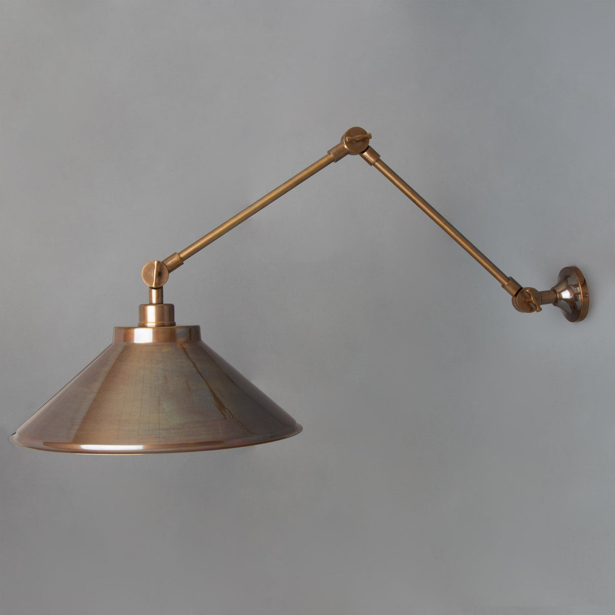 Rio Articulated Brass Industrial Wall Light