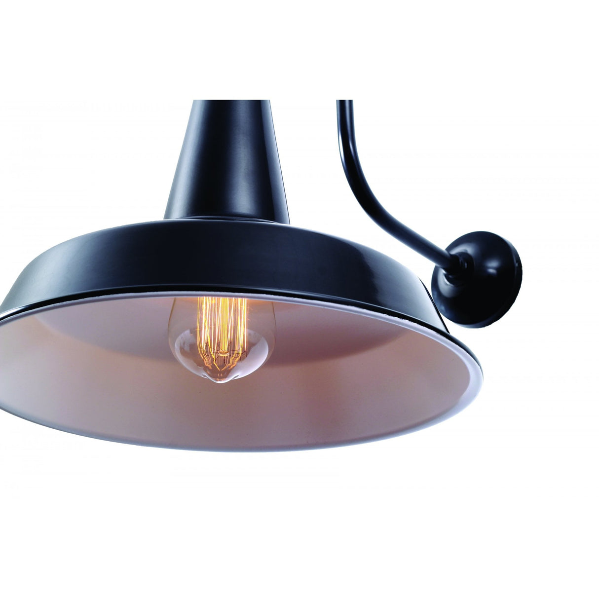 Modern Hex Industrial Wall Sconce in Black