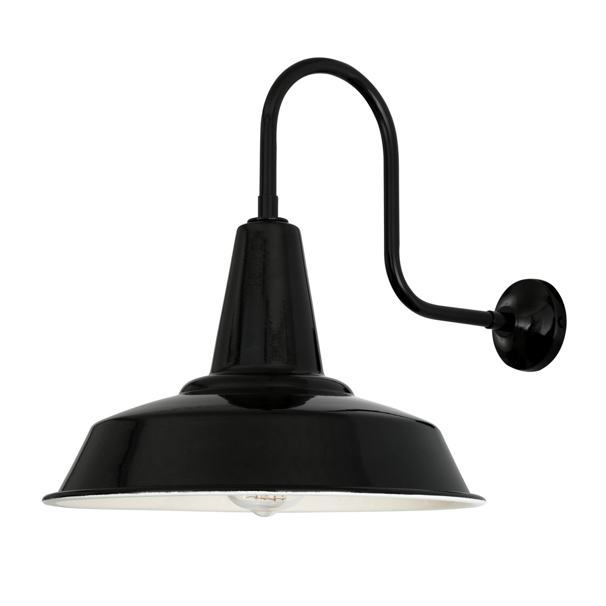 Modern Hex Industrial Wall Sconce in Black
