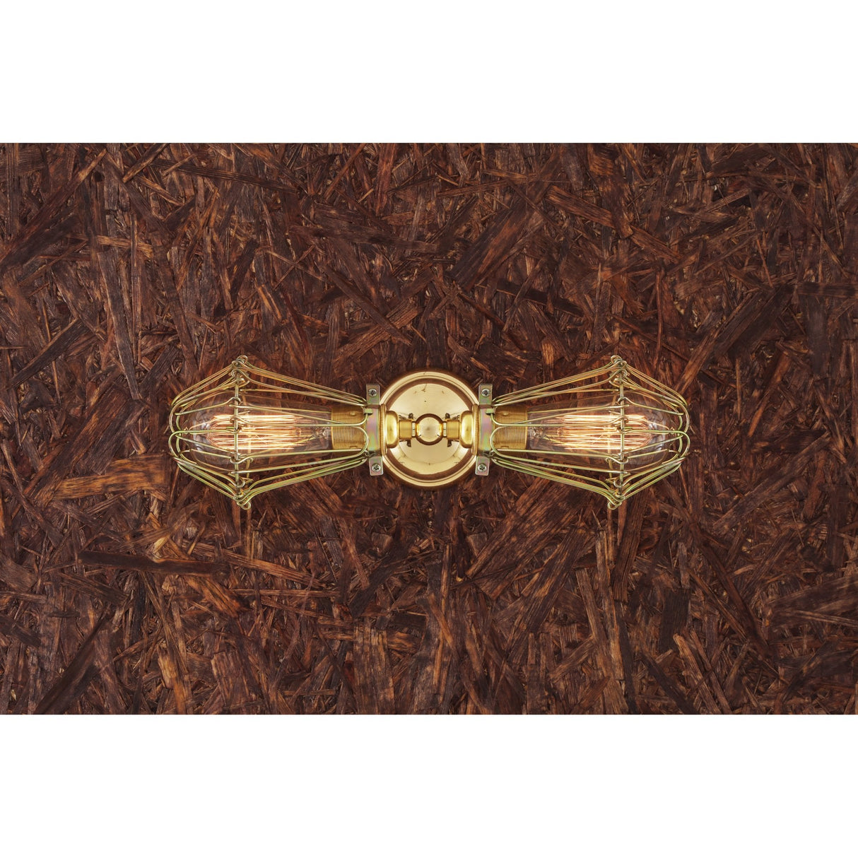 Praia Vintage Industrial Double Cage Wall Sconce