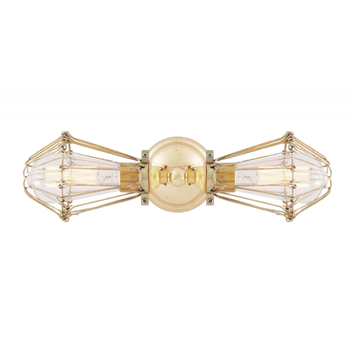 Praia Vintage Industrial Double Cage Wall Sconce