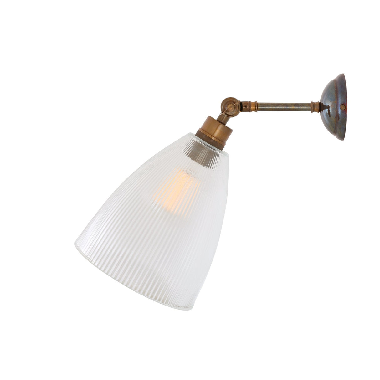 Industrial Elegance: Hale Antique Brass Prismatic Wall Light