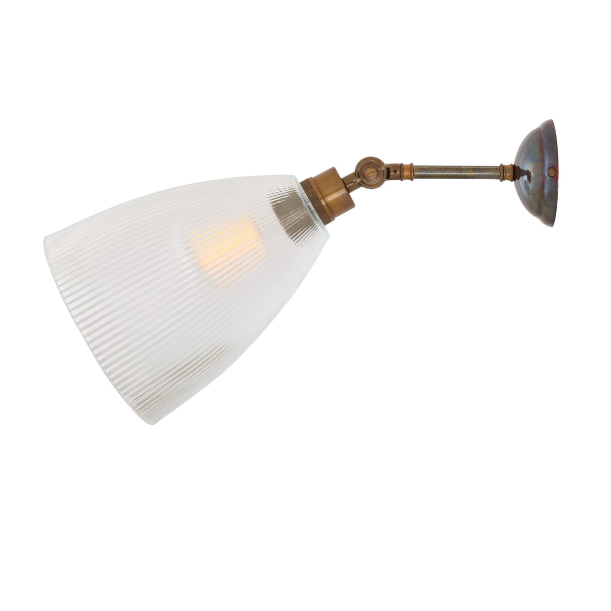 Industrial Elegance: Hale Antique Brass Prismatic Wall Light