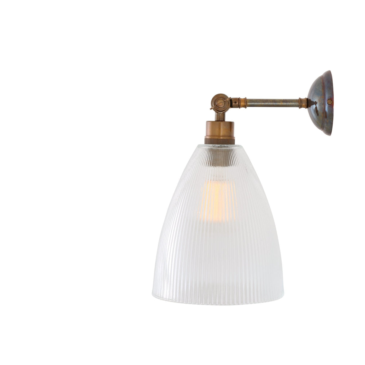 Industrial Elegance: Hale Antique Brass Prismatic Wall Light