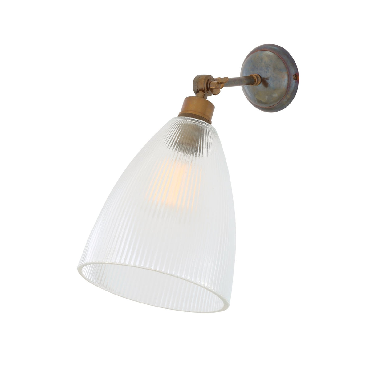 Industrial Elegance: Hale Antique Brass Prismatic Wall Light