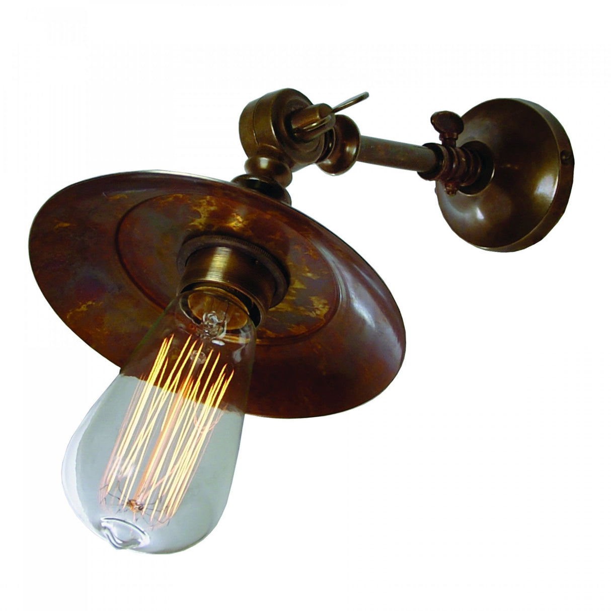 Vintage-Inspired Porter Brass Swing Arm Wall Light