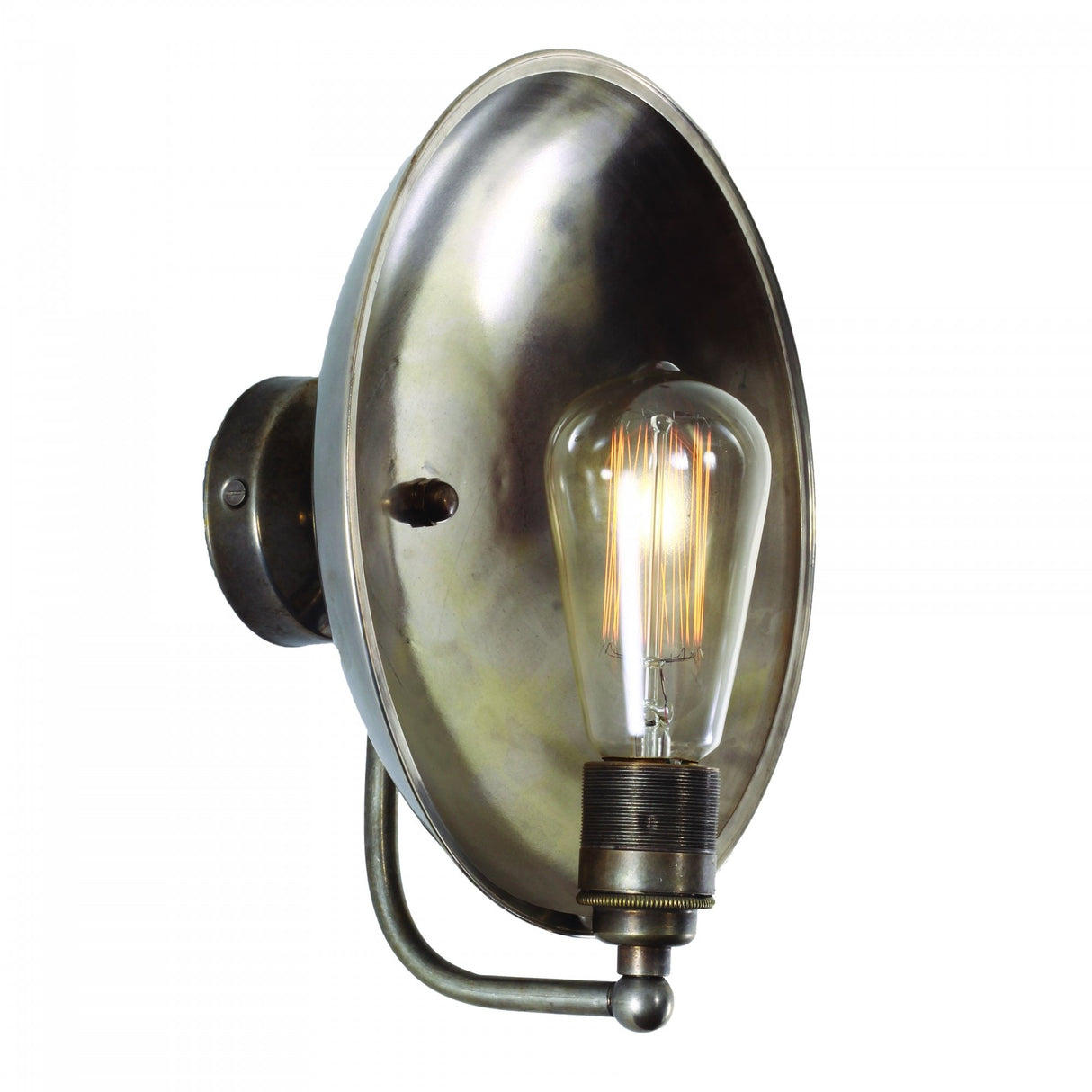 Chulainn Brass Gong Dish Wall Light
