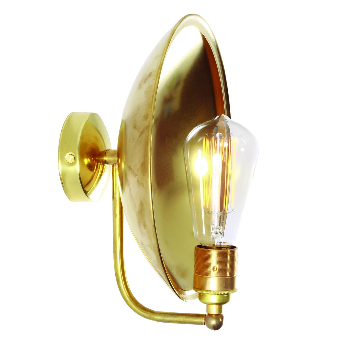 Chulainn Brass Gong Dish Wall Light