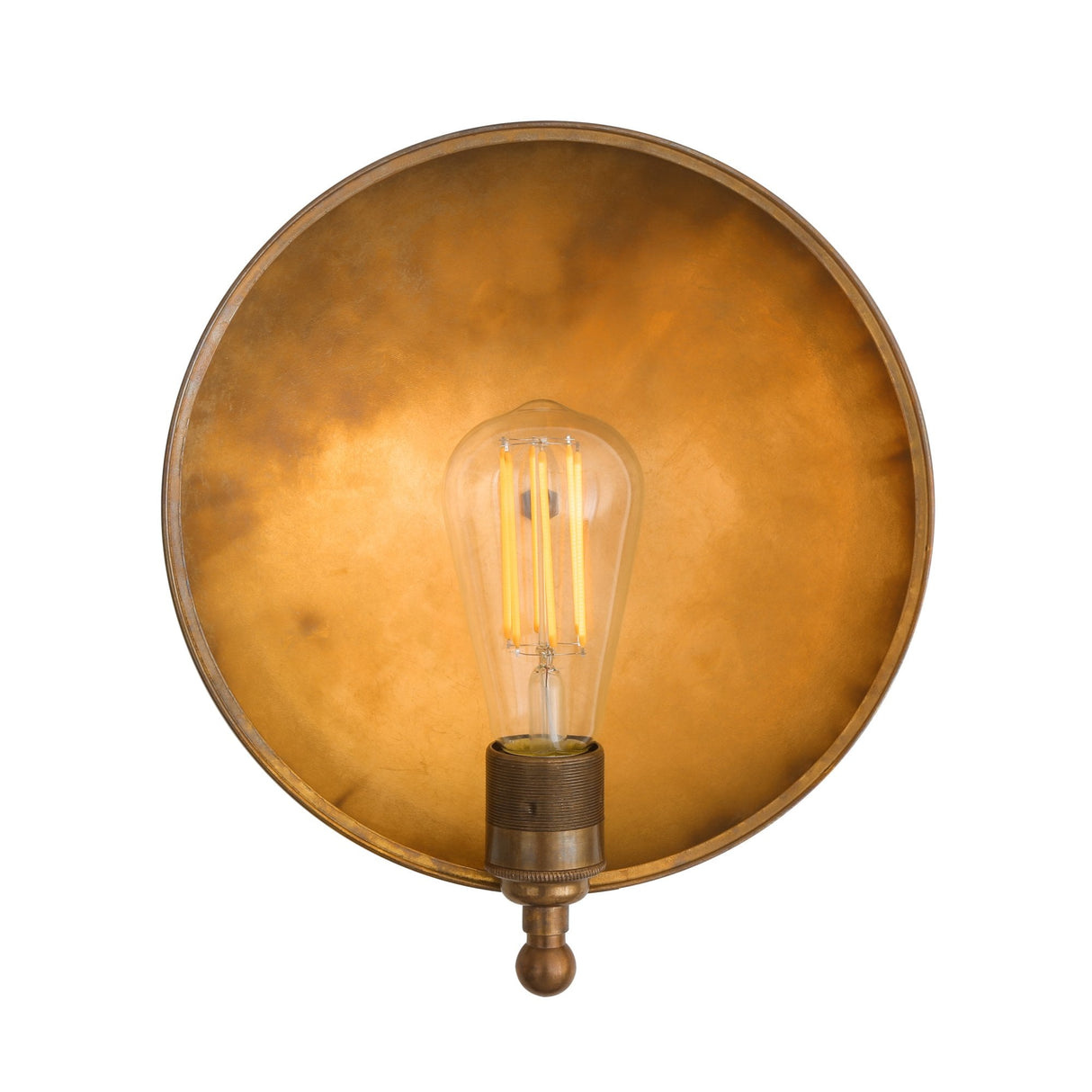 Chulainn Brass Gong Dish Wall Light
