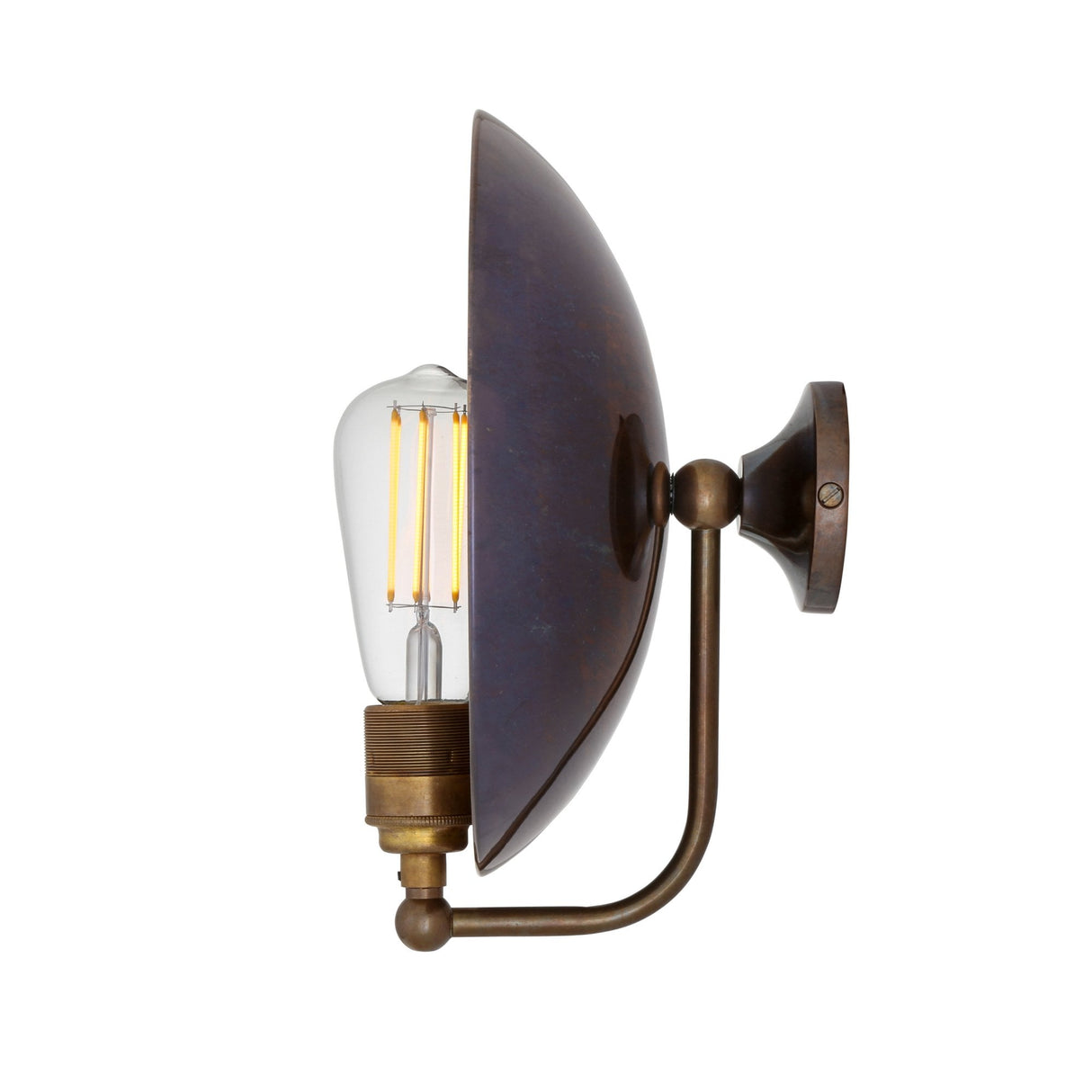 Chulainn Brass Gong Dish Wall Light