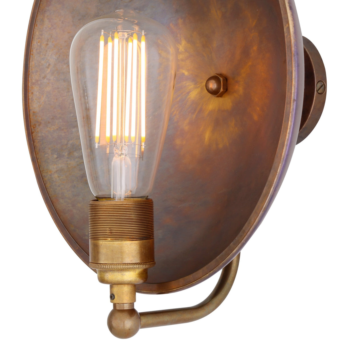 Chulainn Brass Gong Dish Wall Light