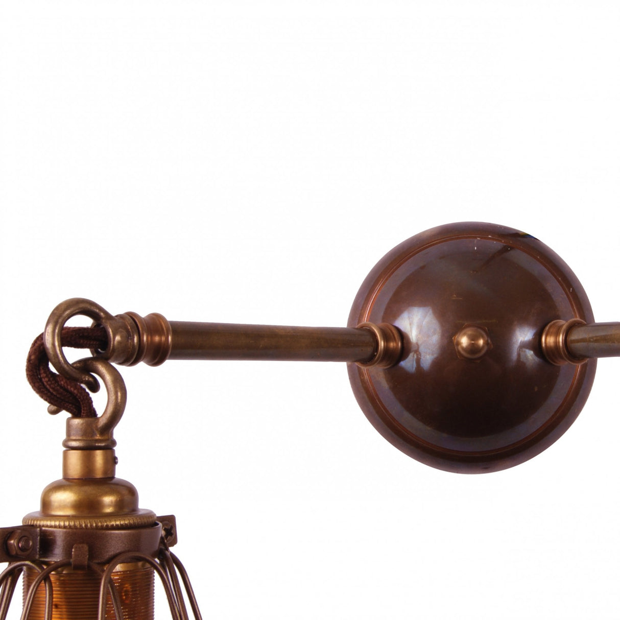 Rigo Vintage Double Cage Industrial Wall Sconce with Two Bulbs