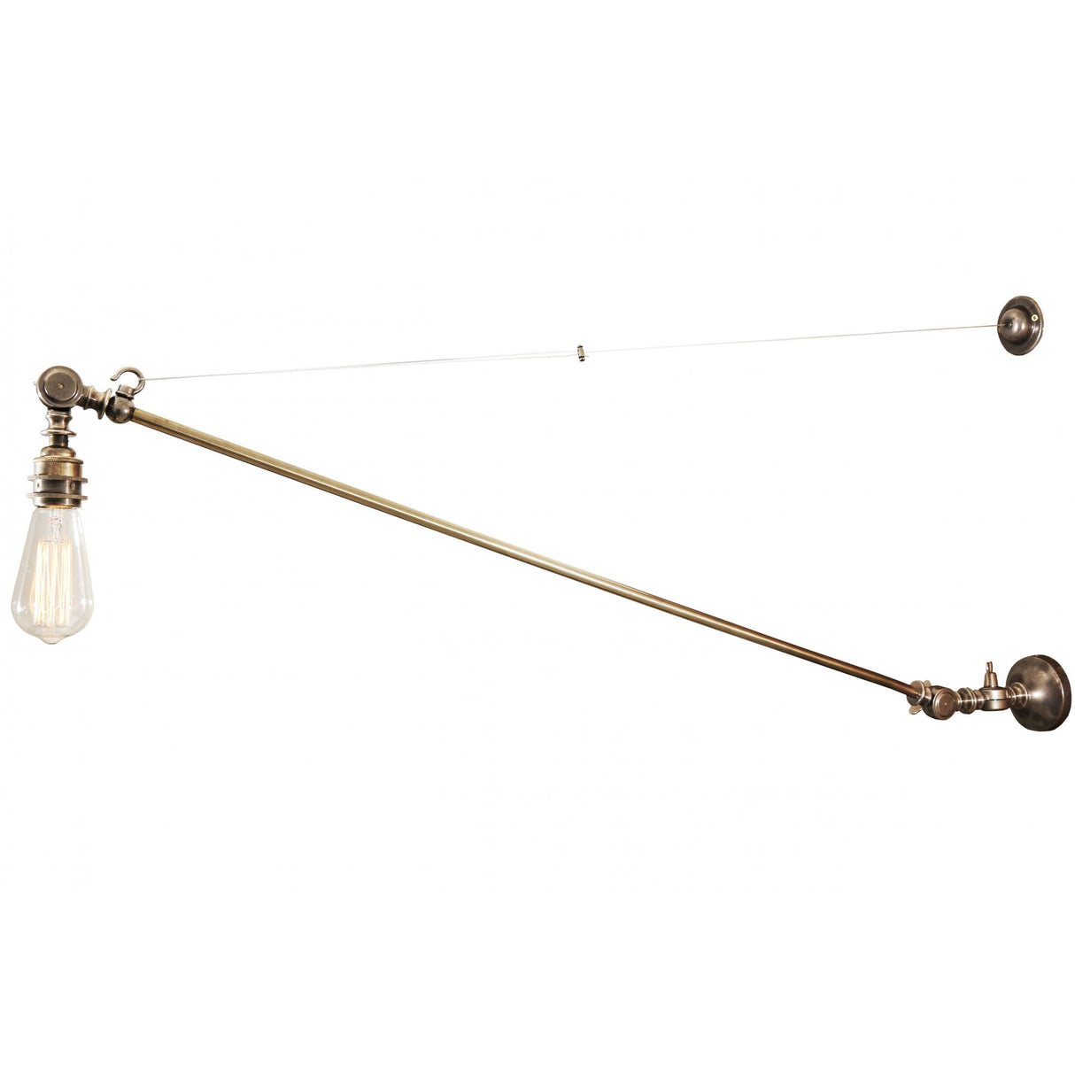 Manick Adjustable Industrial Brass Wall Sconce