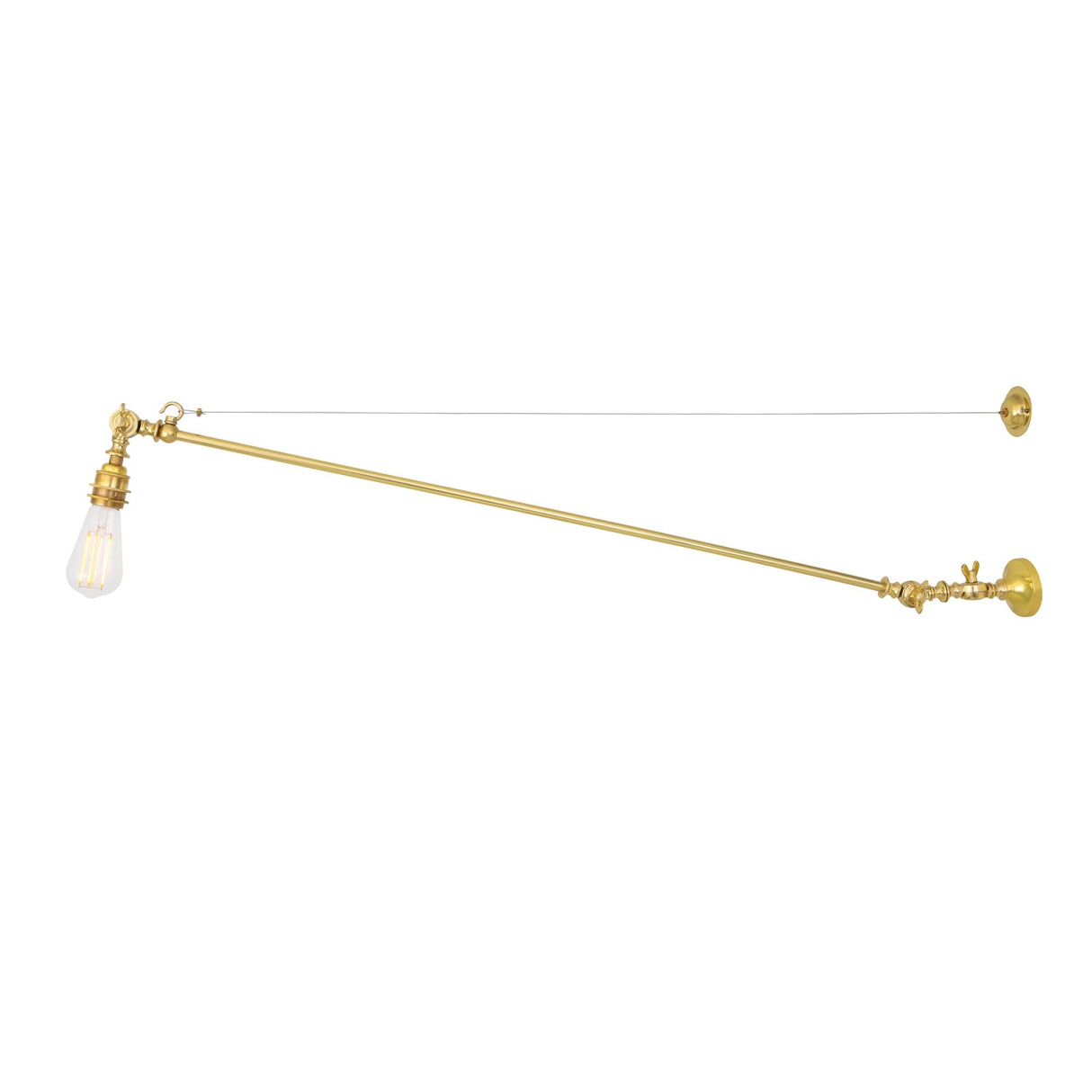 Manick Adjustable Industrial Brass Wall Sconce