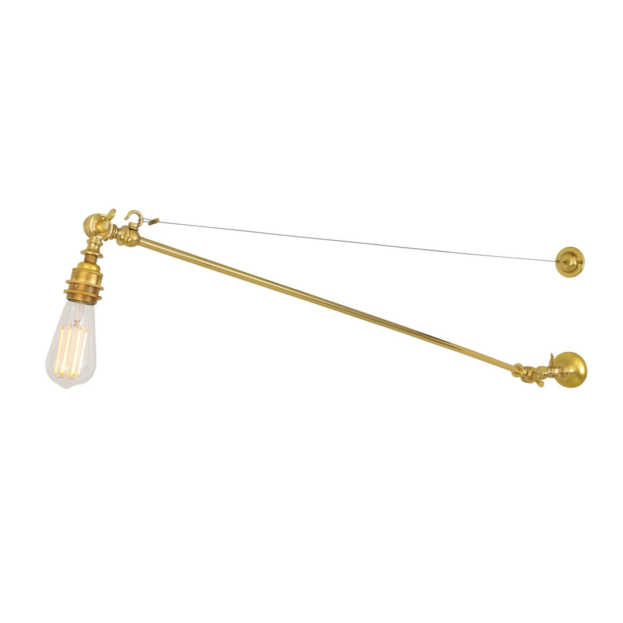 Manick Adjustable Industrial Brass Wall Sconce