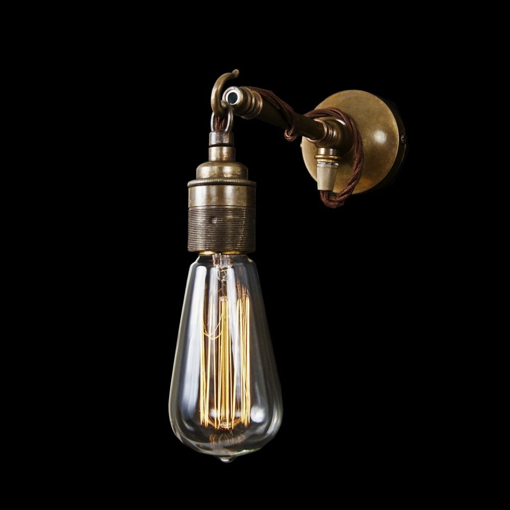 Antique Brass Rehau Industrial Wall Light