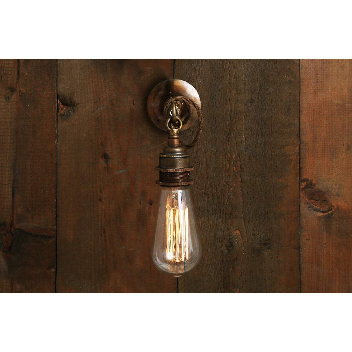 Antique Brass Rehau Industrial Wall Light